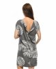 MijaCulture - labour maternity breastfeeding nightdress 4123 M80 Graphit / Palm trees